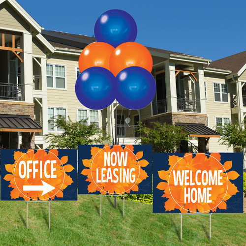 Twilight Leaves - Reusable Balloon Cluster and Yard Sign Marketing Bundle
