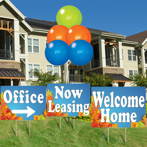 Blue Harvest - Reusable Balloon Cluster and Yard Sign Marketing Bundle