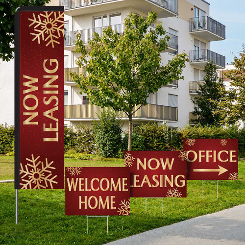 Velvet Flake - Rectangle Flag and Yard Sign Marketing Bundle