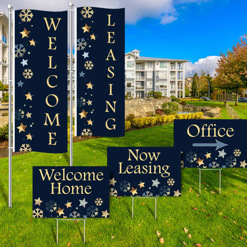 Midnight Glow - Vertical Flag and Yard Sign Marketing Bundle