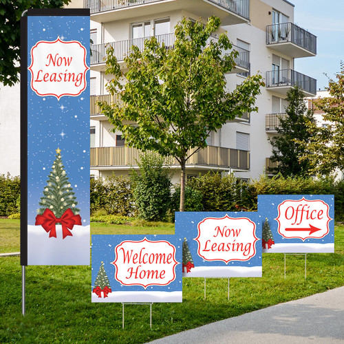 Starry Tinsel - Rectangle Flag and Yard Sign Marketing Bundle