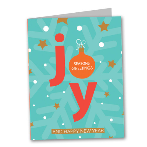 Greeting Cards: Joy Seasons Greetings and Happy New Year
