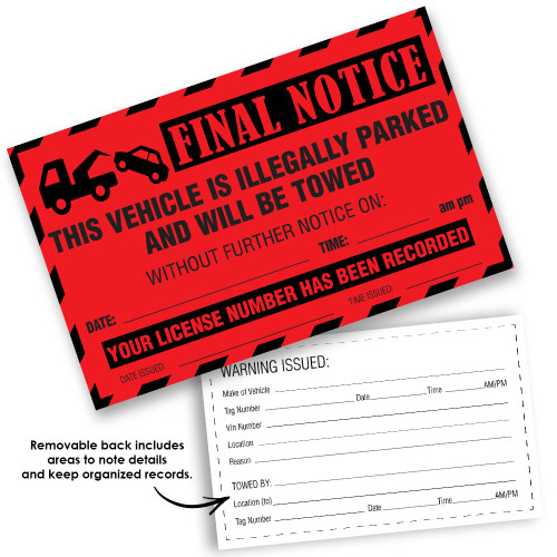 Parking Violation Stickers - Final Notice!