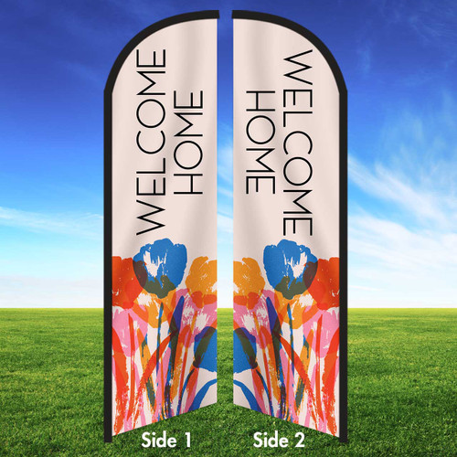 Bright Flowers- Double Sided Feather Flag Kit