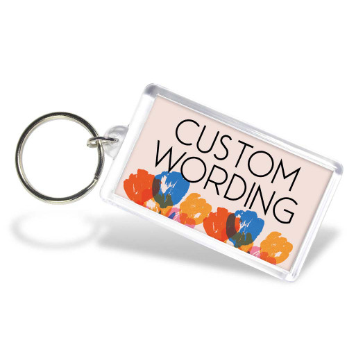Bright Flowers Custom Acrylic Keychain
