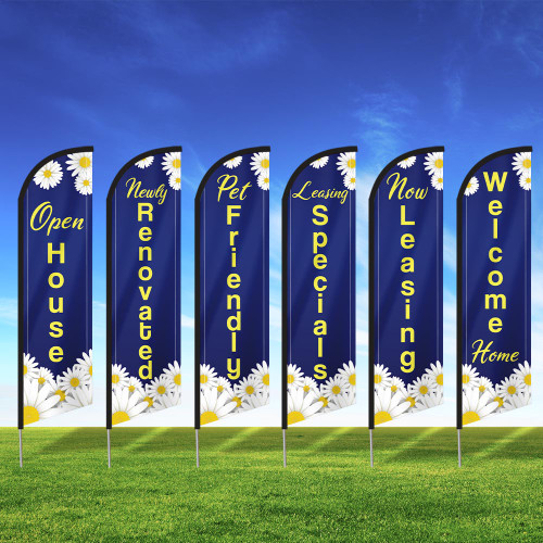 Daisy Pop- Double Sided Feather Flag Kit