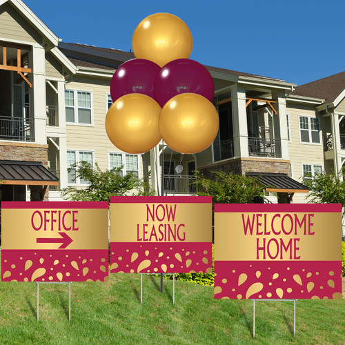 Berry Aura - Reusable Balloon Cluster and Yard Sign Marketing Bundle