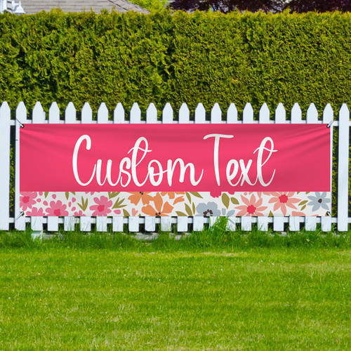 Custom Petal Pop Theme - 3x10 Banner Outdoor Heavy Duty Vinyl