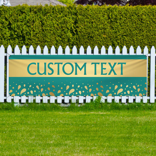 Teal Aura Theme - 3x10 Banner Outdoor Heavy Duty Vinyl