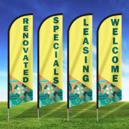 Sunshine Garden- Double Sided Feather Flag Kit
