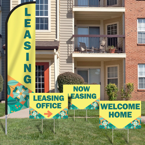 Sunshine Garden- Feather Flag and Yard Sign Marketing Bundle