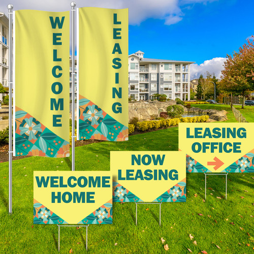 Sunshine Garden - Vertical Flag and Yard Sign Marketing Bundle