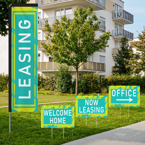 Lime Lagoon - Rectangle Flag and Yard Sign Marketing Bundle