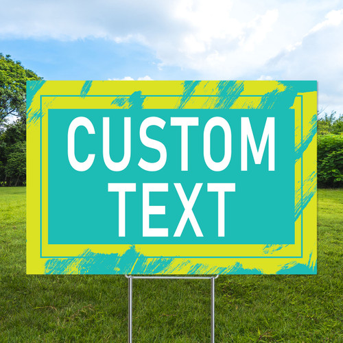 Lime Lagoon- Semi Custom Coroplast Sign