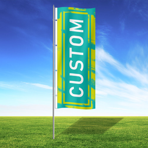 Lime Lagoon Custom 3' x 8' Vertical Flag