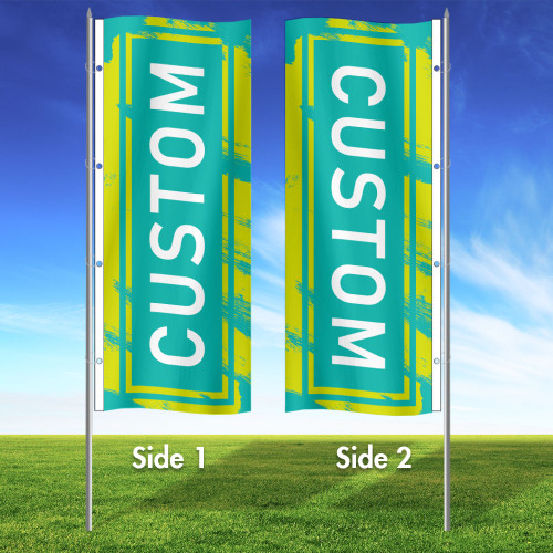 Lime Lagoon Custom 3' x 8' Vertical Flag