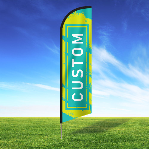 Lime Lagoon Custom Feather Flag