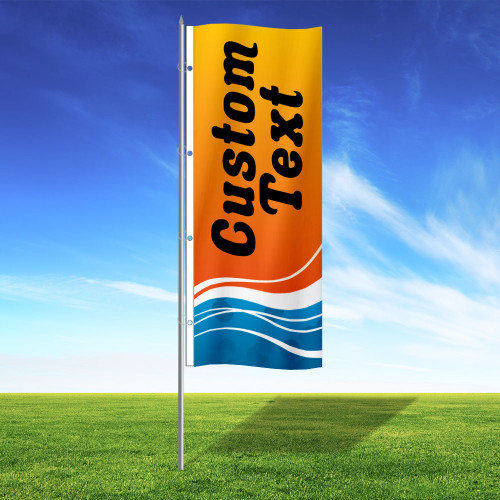 Tangerine Tide Custom 3' x 8' Vertical Flag