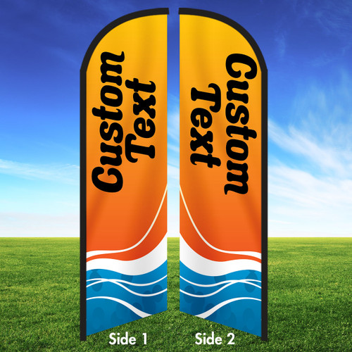 Tangerine Tide Custom Feather Flag