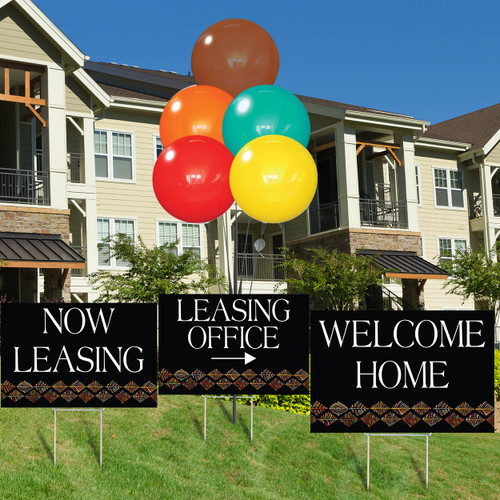Neon Harvest- Reusable Balloon Cluster and Yard Sign Marketing Bundle