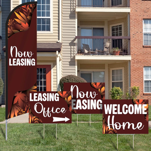 Auburn Ember- Feather Flag and Yard Sign Marketing Bundle