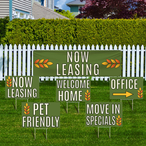 Golden Leaves- Banner and Yard Sign Marketing Bundle