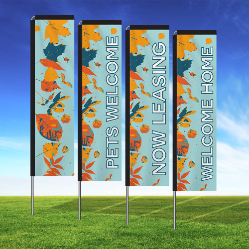 Hello Autumn Rectangle Flag Kit