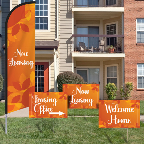 Rustic Autumn- Feather Flag and Yard Sign Marketing Bundle