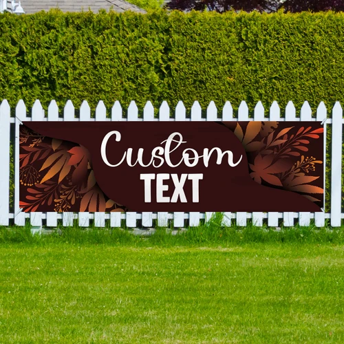 Custom Autumn Ember Banner - 3x10 Outdoor Heavy Duty Vinyl