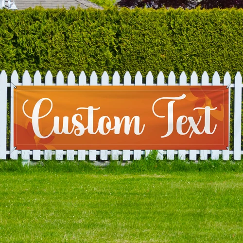 Custom Rustic Autumn Banner - 3x10 Outdoor Heavy Duty Vinyl
