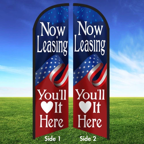 America The Great- Love It Here Double Sided Feather Flag Kit