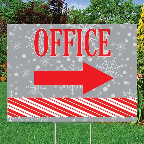 Candy Cane: OFFICE 18" x 24"  Yard Sign