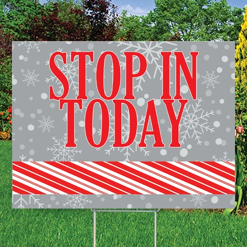 Candy Cane: SIT 18" x 24"  Yard Sign