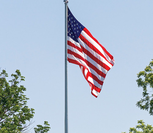 16' Aluminum Pole Silver w/FREE American Flag