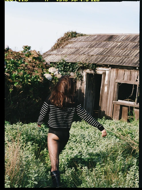 The Ani Sweater - Pepé Stripe, model shot