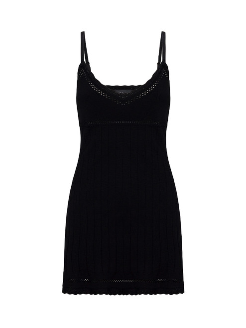 Charlotte Black | Noir Knitted Mini Dress | Réalisation Par
