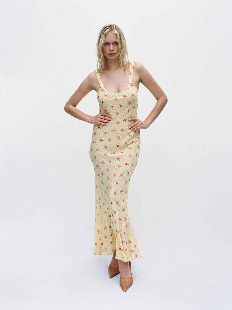 Realisation Par isabelli verona　ワンピース The Isabelli Verona | Yellow Floral Mini Dress | Réalisation Par