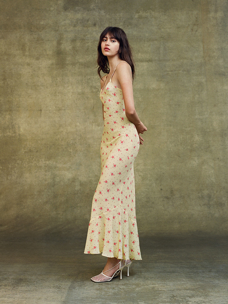 Realisation Par isabelli verona　ワンピース The Isabelli Verona | Yellow Floral Mini Dress | Réalisation Par