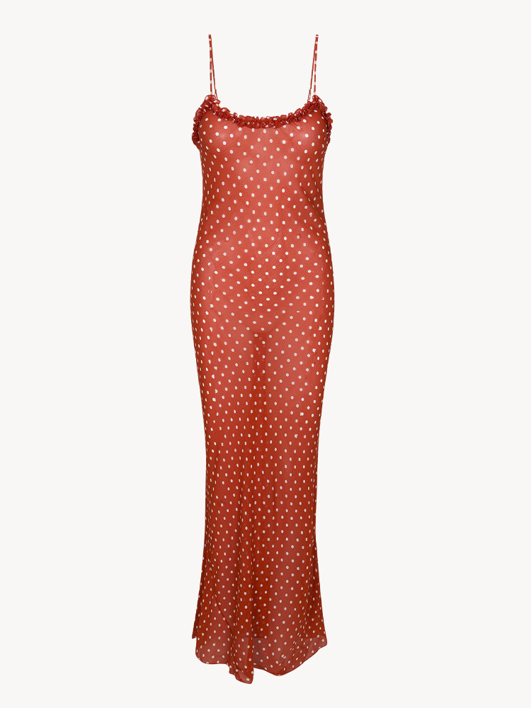 Esmé Rouge Spot | Sheer Maxi Dress | Réalisation Par
