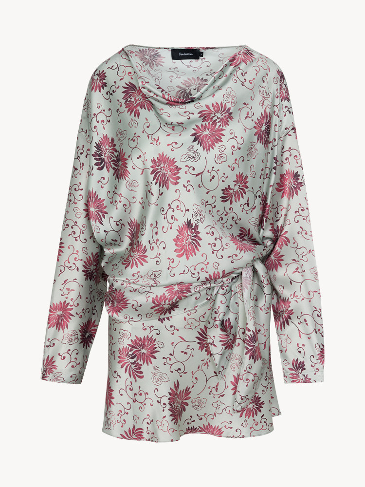 Realisationpar The Inez シルクワンピース Eden Valencia | Silk Satin Mini Dress | Réalisation Par US
