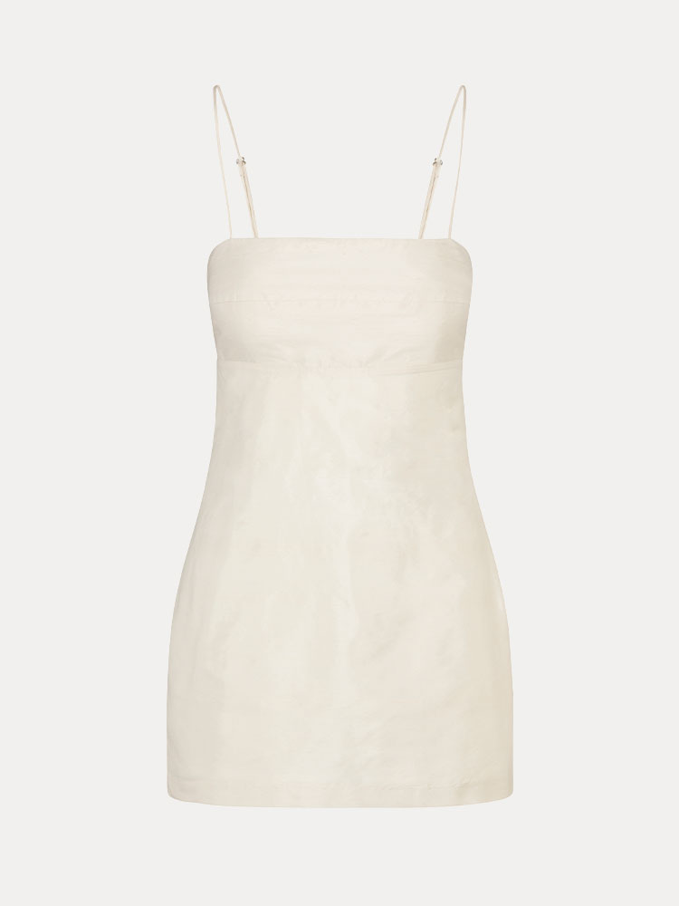 Realisation par ミニワンピ The Christy Ivory | Silk Mini Dress | Réalisation Par