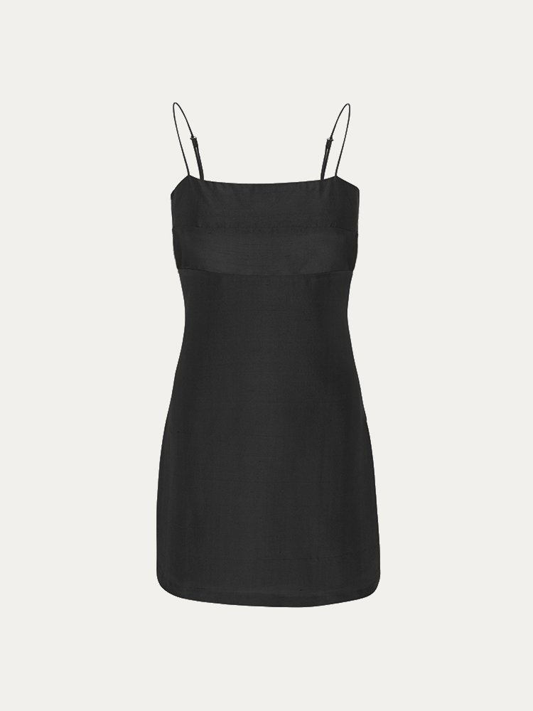 The Christy Black | Silk LBD Mini Dress | Réalisation Par