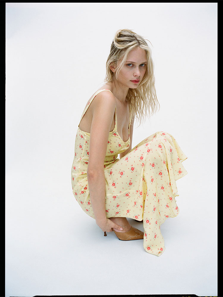 The Allegra Verona | Yellow Floral Slip Dress | Réalisation Par