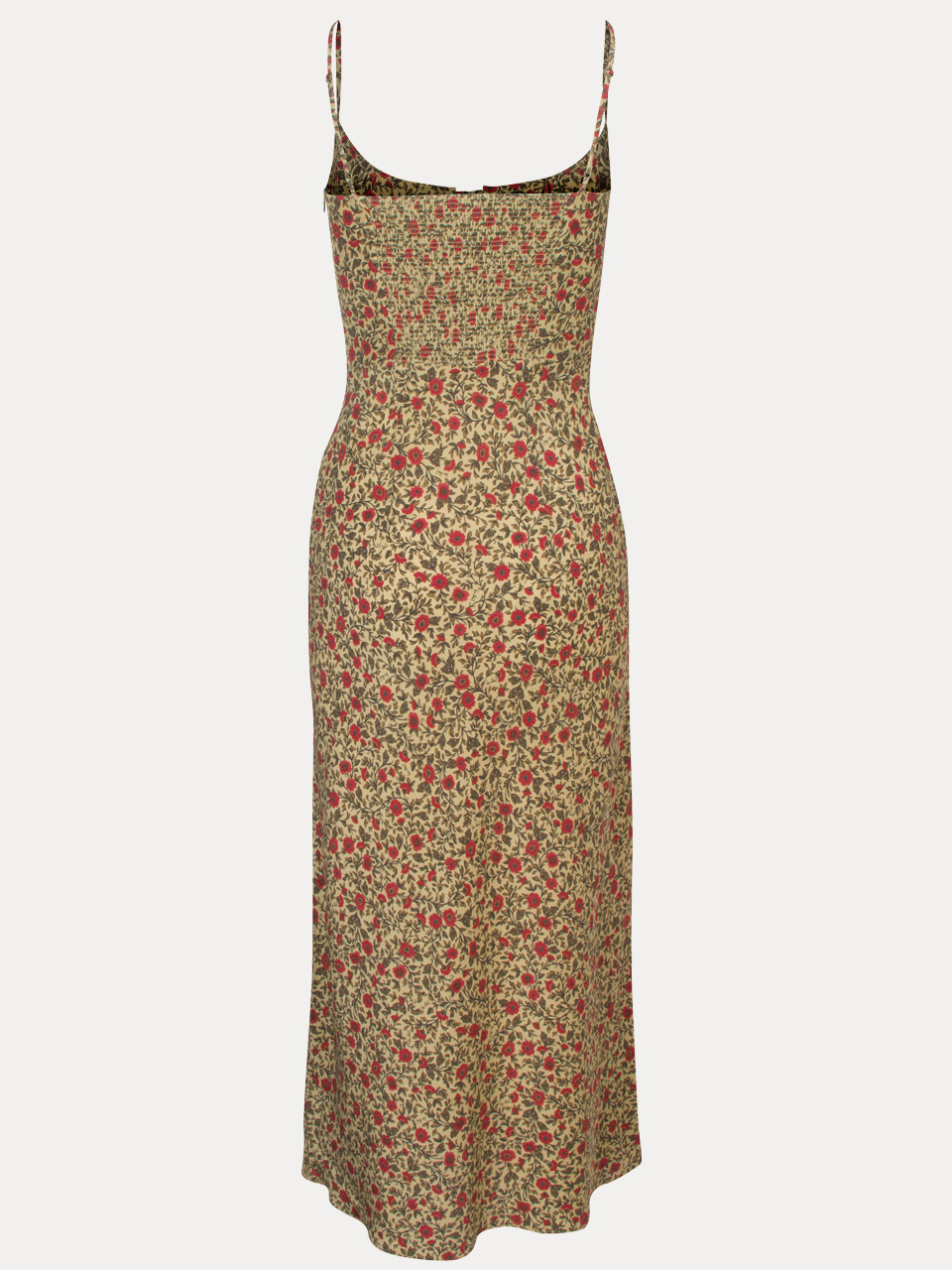 The Alba Dahlia | Silk Floral Midi Dress | Réalisation Par