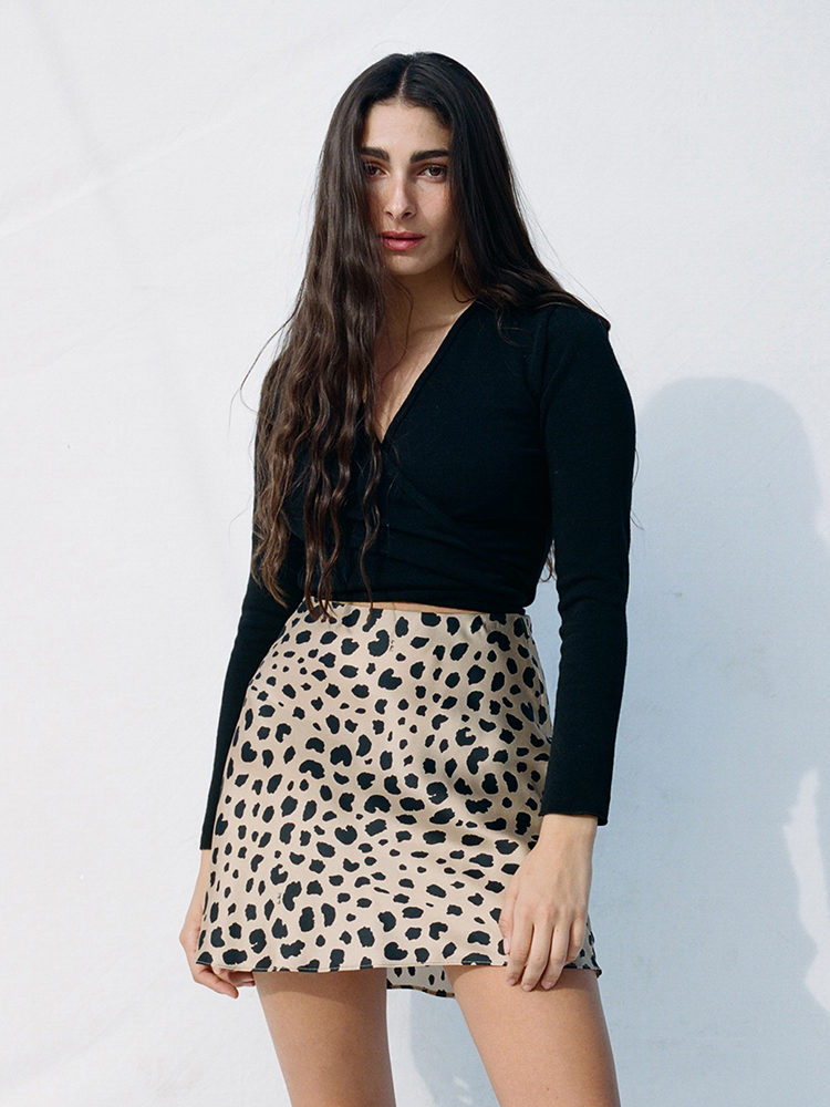 スカート realisation par the naomi wild things The Naomi Wild Things | Leopard Print Slip Skirt