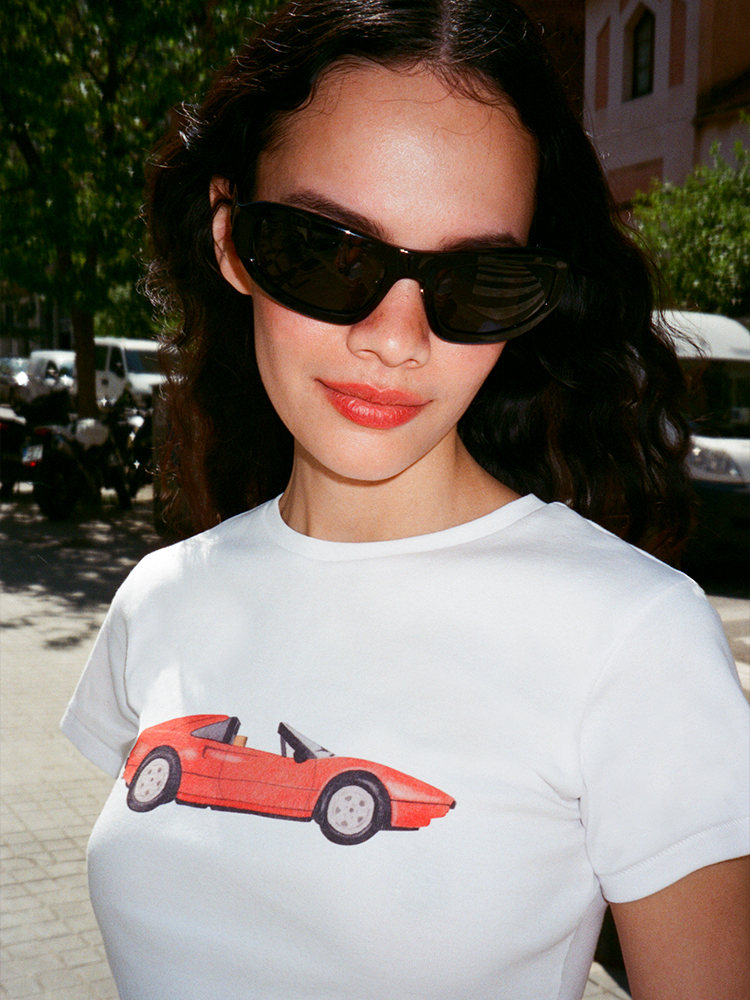 Topless! Baby Tee - White