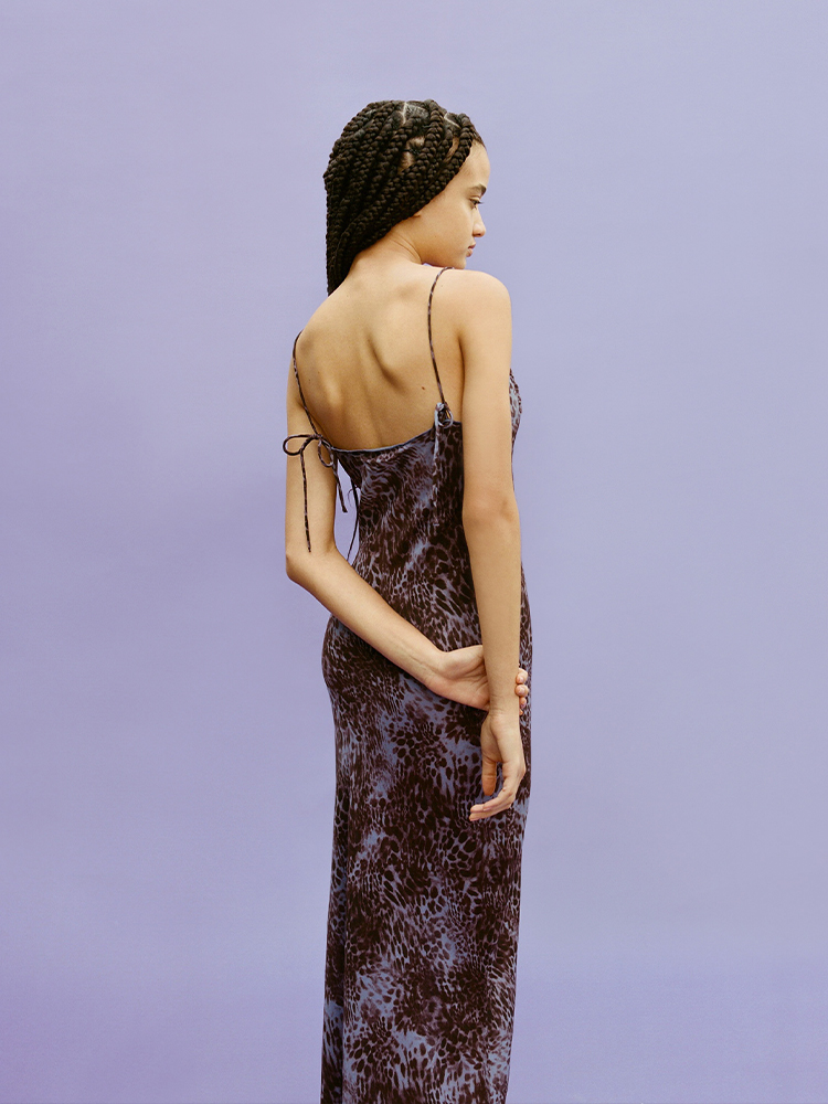 The Penelope Purple Leopard | Animal Print Maxi Dress