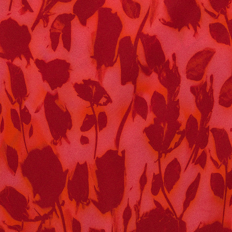 The Gia Havana | Long Sleeve Red Floral Silk Maxi Dress