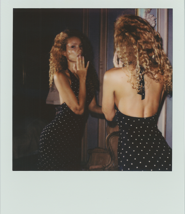 realisation par the naomiリアライザーションパー Sadie Petite Spot | Polka Dot Halter Midi Dress