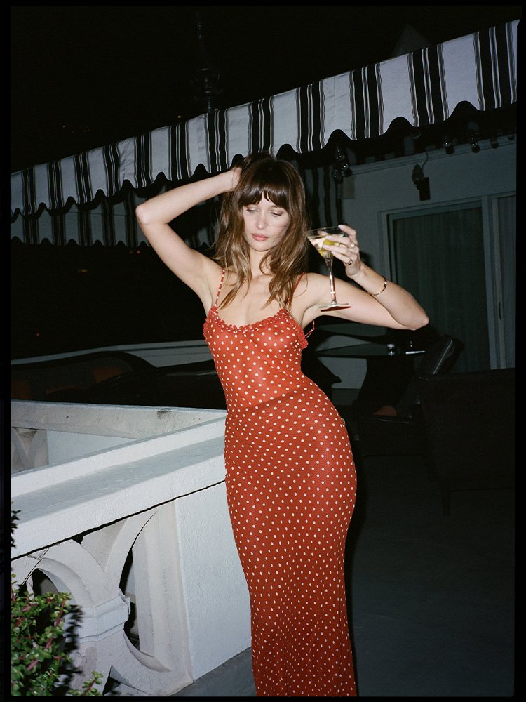 Esmé Rouge Spot | Sheer Maxi Dress | Réalisation Par